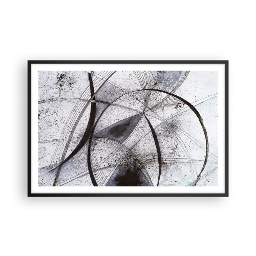 Pôster com moldura preta - Fantasia futurista - 91x61 cm