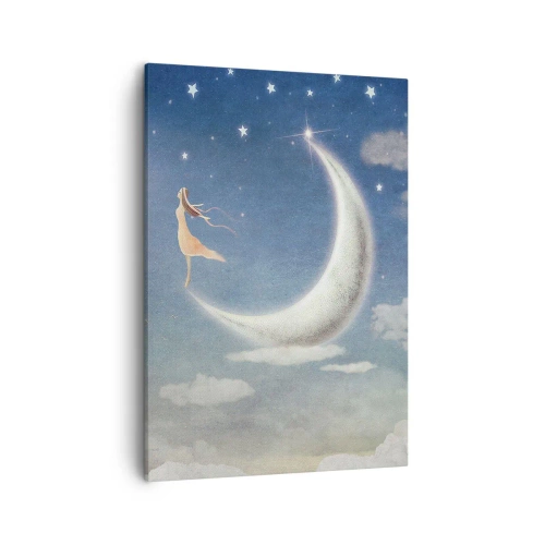 Quadro em tela - O encanto azul - 50x70 cm