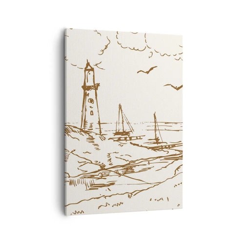Quadro em tela - Esboço das memórias do verão - 50x70 cm