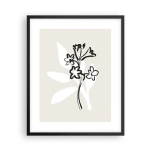 Pôster com moldura preta - Esboço para o herbário - 40x50 cm