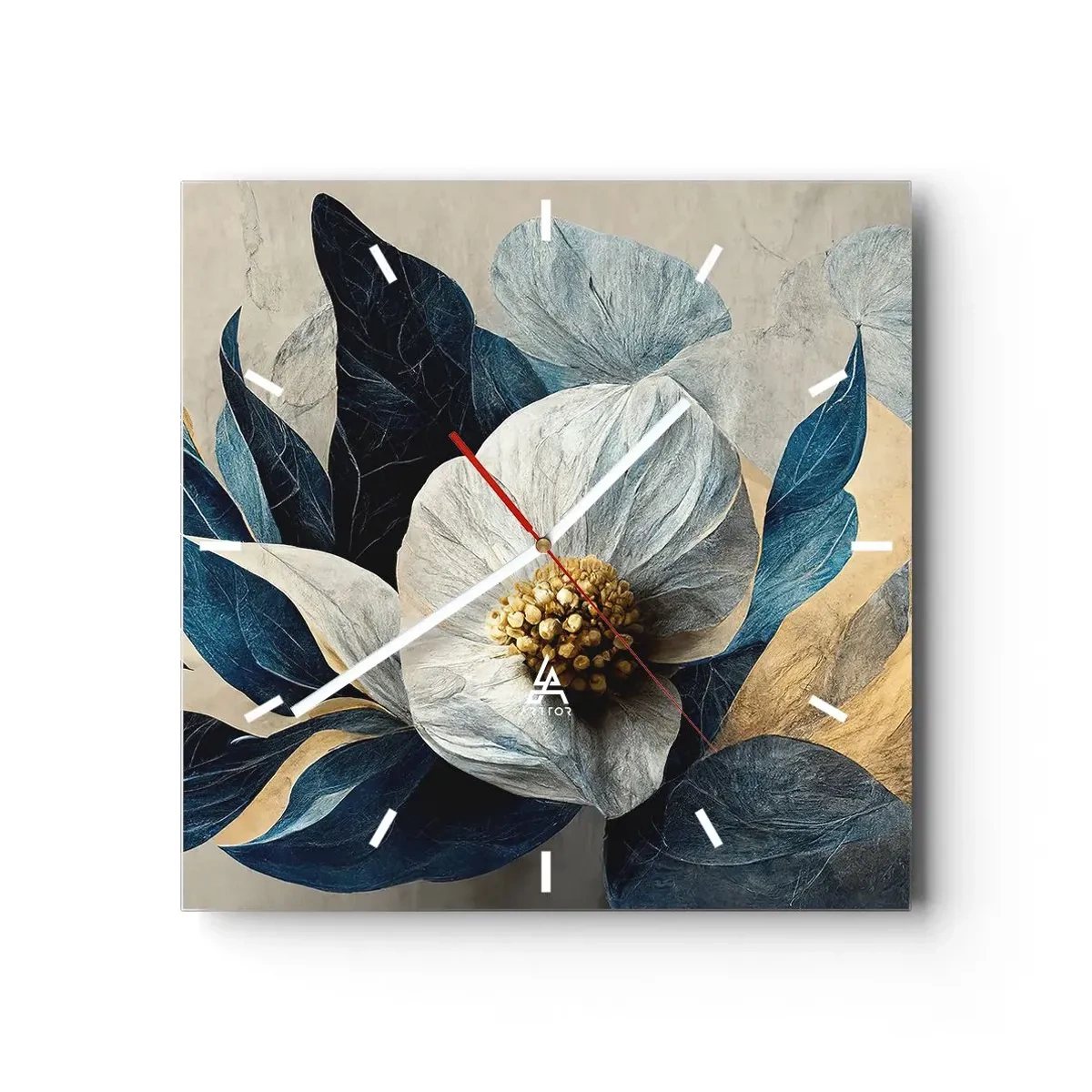 Relógio de parede - Relógio em vidro - Tem um coração de ouro - 30x30 cm