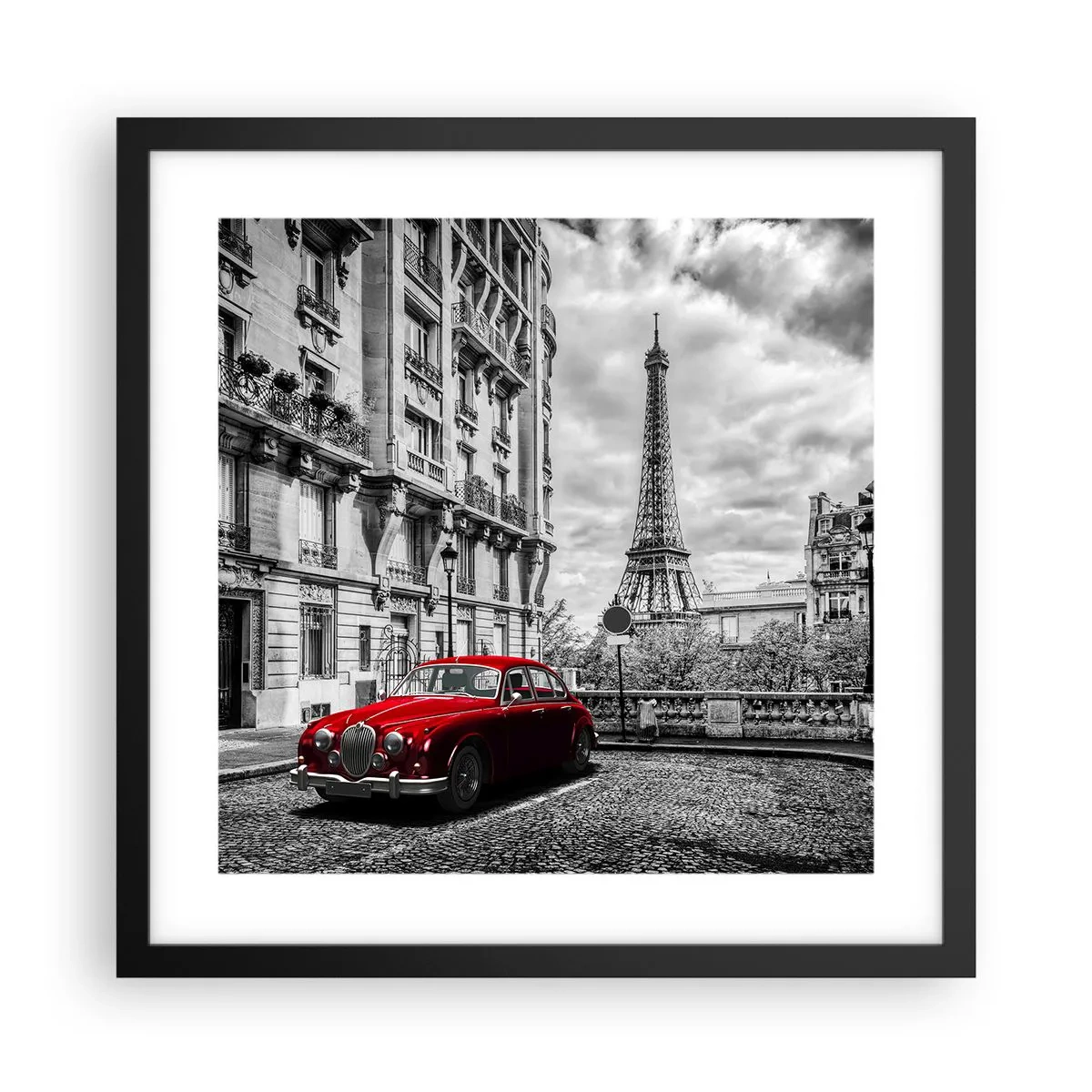 Pôster com moldura preta - Predador na cidade - 40x40 cm