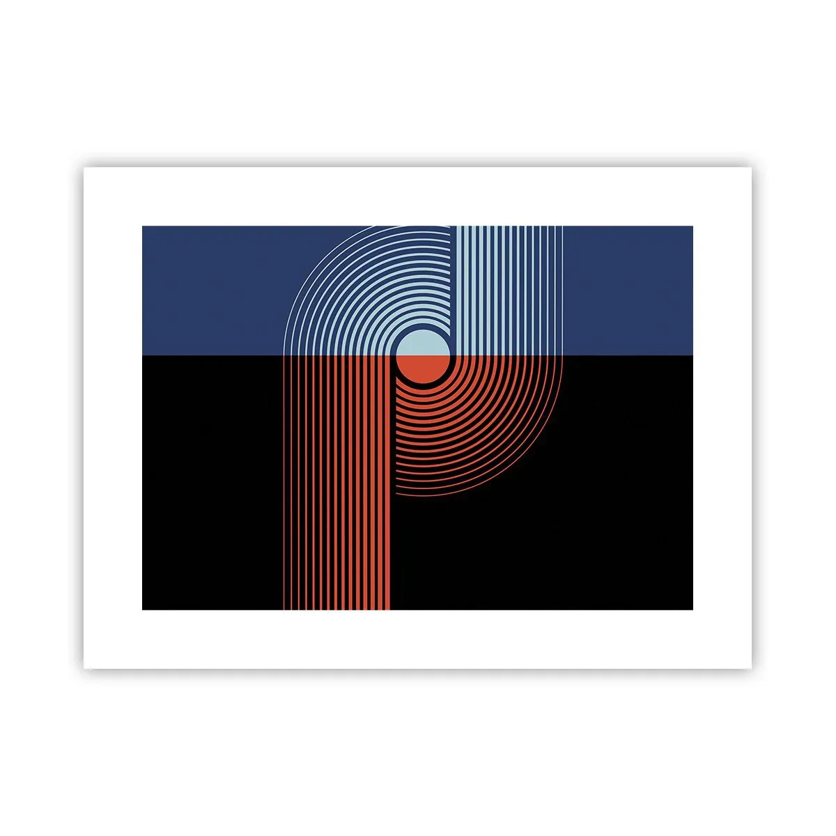 Pôster - Num abraço geométrico - 40x30 cm