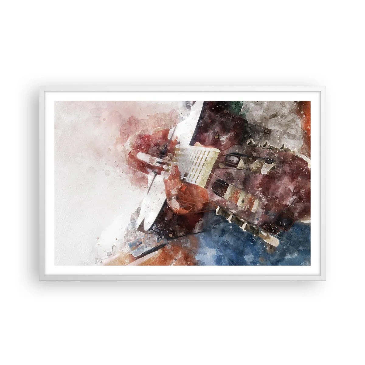 Pôster em moldura branca - E o que acha? - 91x61 cm