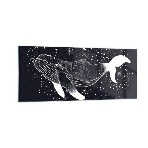 Quadro em vidro - No oceano do universo - 100x40 cm