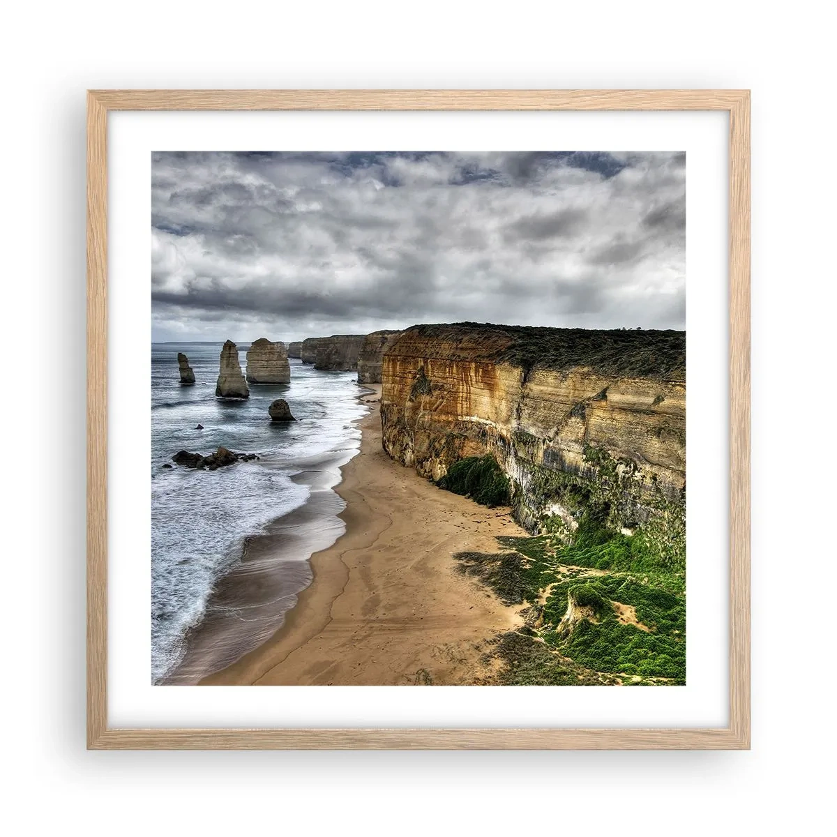 Pôster com moldura de carvalho claro - Beleza crua - 50x50 cm