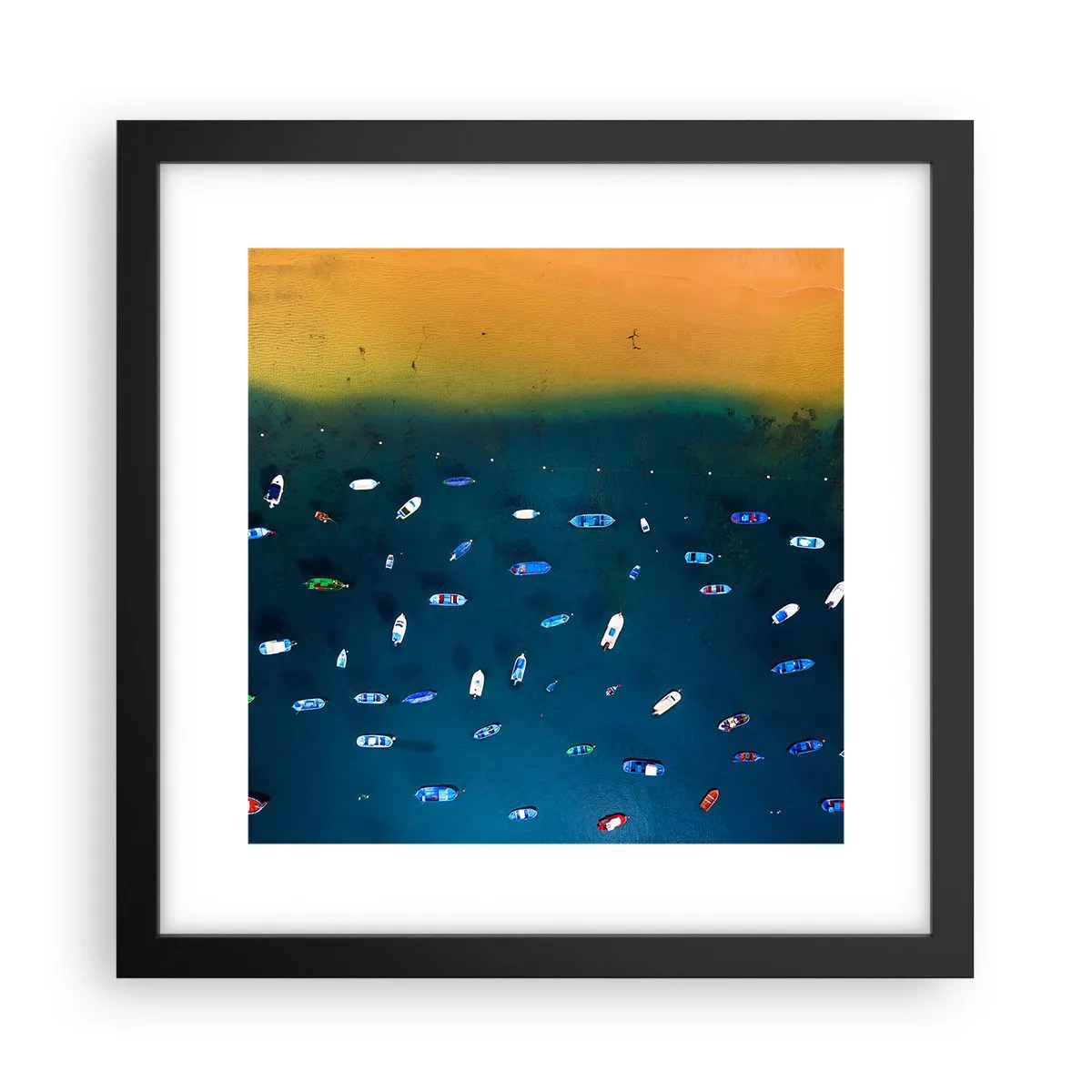 Pôster com moldura preta - Jogo de férias - 30x30 cm