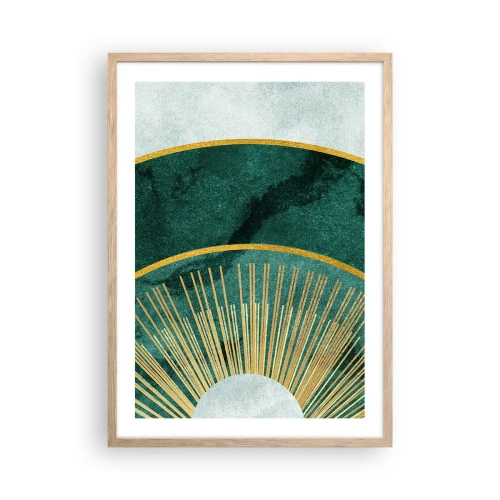 Pôster com moldura de carvalho claro - Outro sistema solar - 50x70 cm