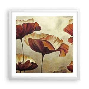 Pôster em moldura branca - Prados e pradarias - 50x50 cm