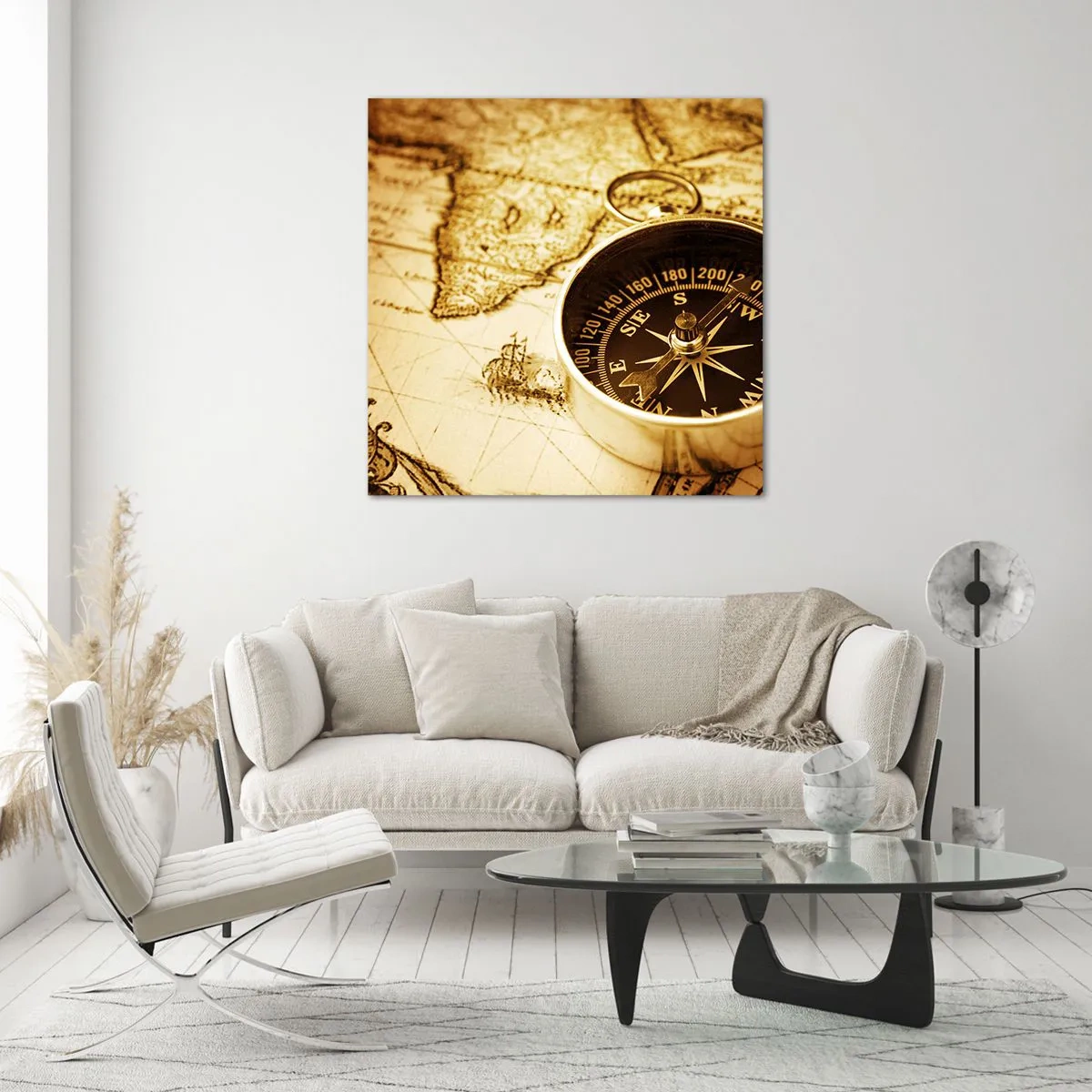 Quadro em vidro - Oriente ou Ocidente? - 60x60 cm