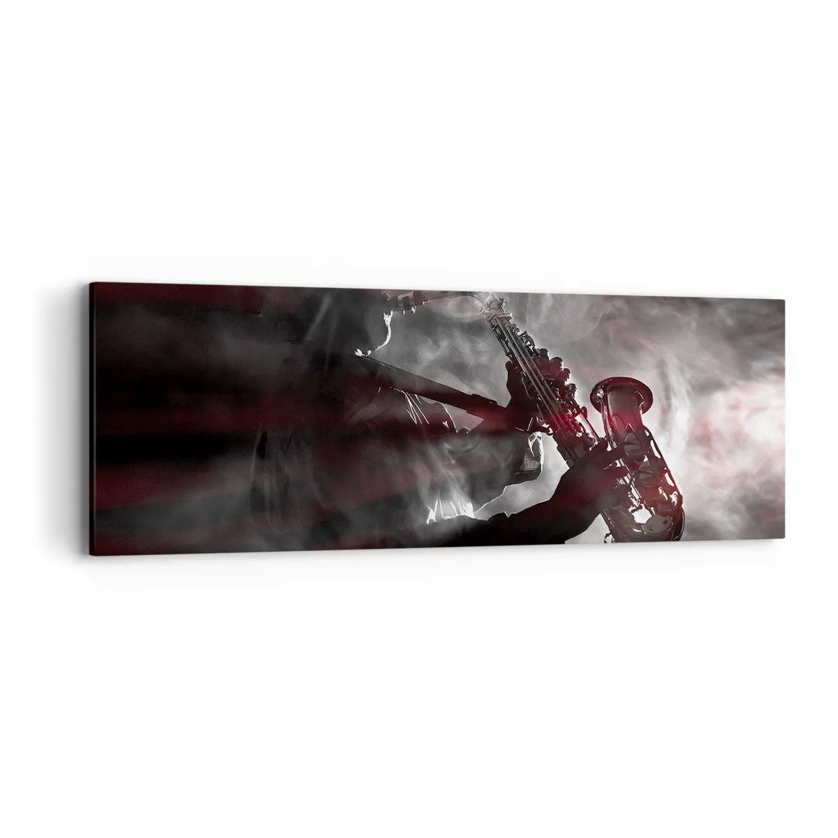 Quadro em tela - Nos fumos do jazz - 90x30 cm