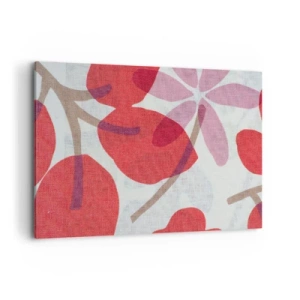 Quadro em tela - Arranjo de flores em rosa - 100x70 cm