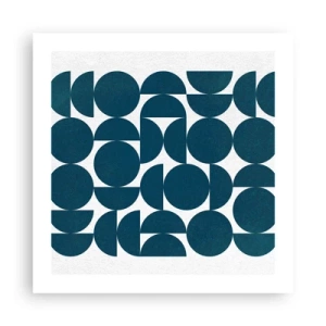 Pôster - Círculos e semicírculos - 50x50 cm