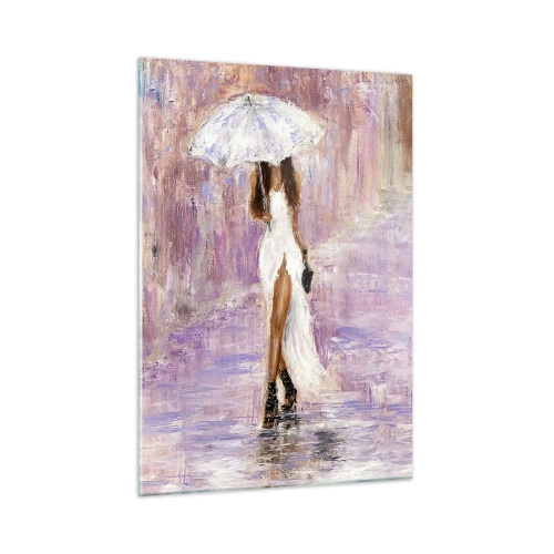Quadro em vidro - Na chuva lilás - 50x70 cm