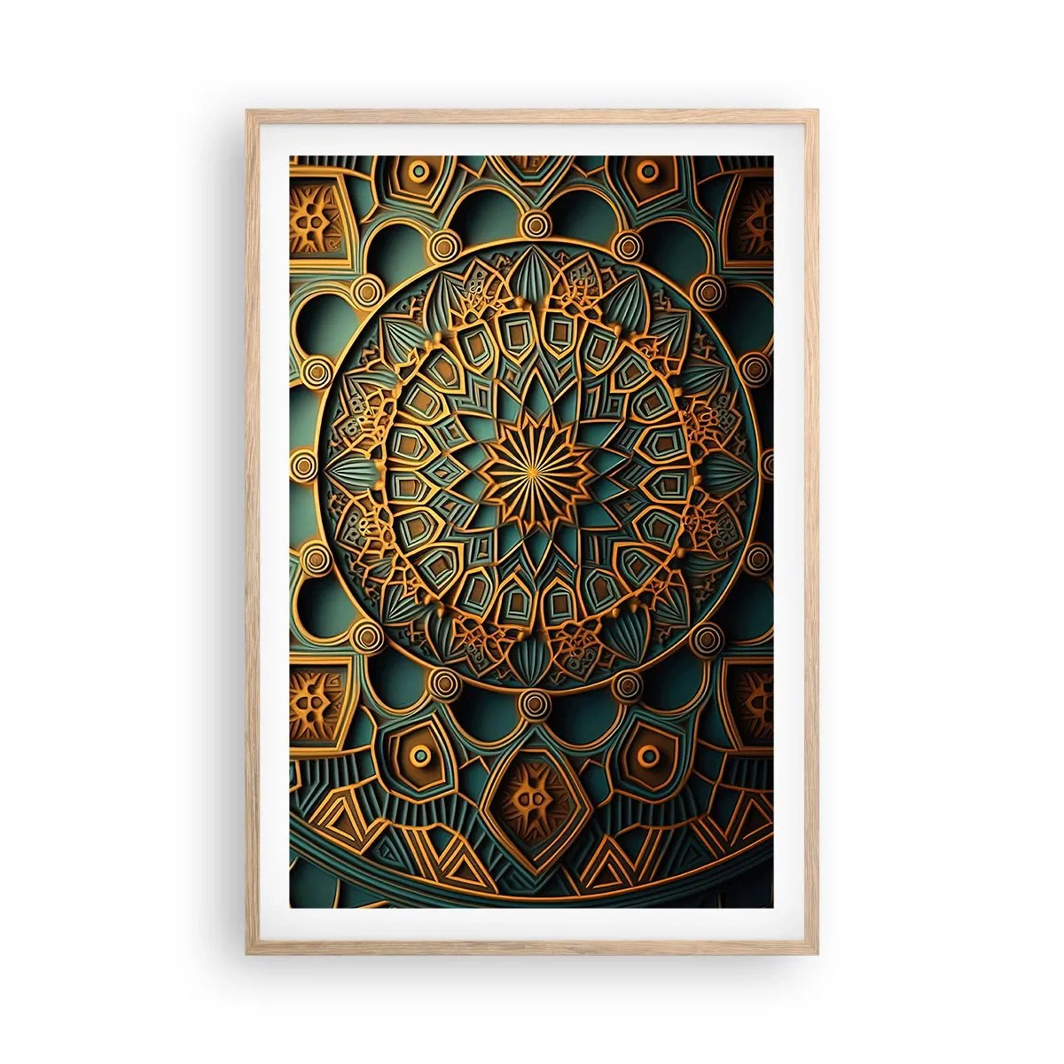 Pôster com moldura de carvalho claro - Em uma atmosfera árabe - 61x91 cm