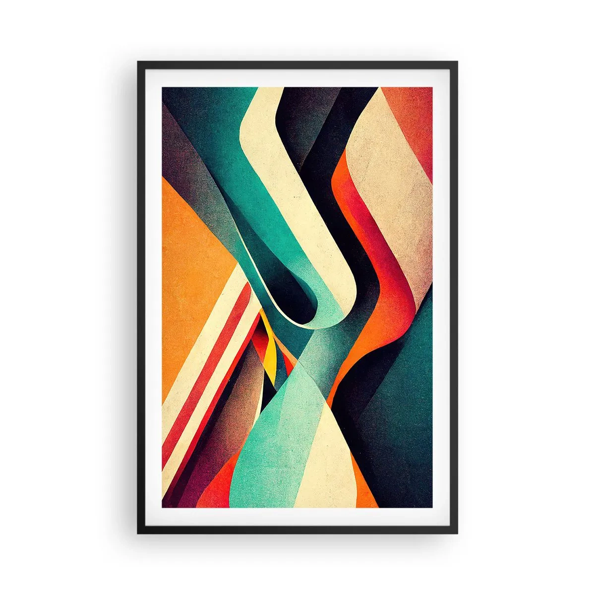 Pôster com moldura preta - Composição intensa - 61x91 cm