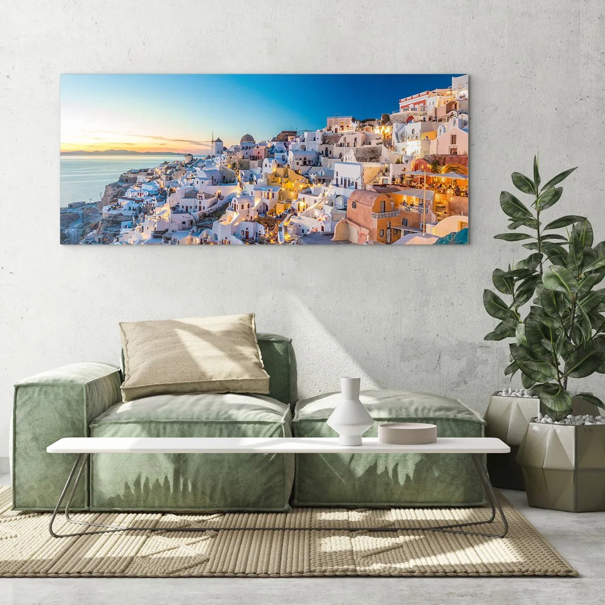 Quadro em vidro - A essência grega - 100x40 cm