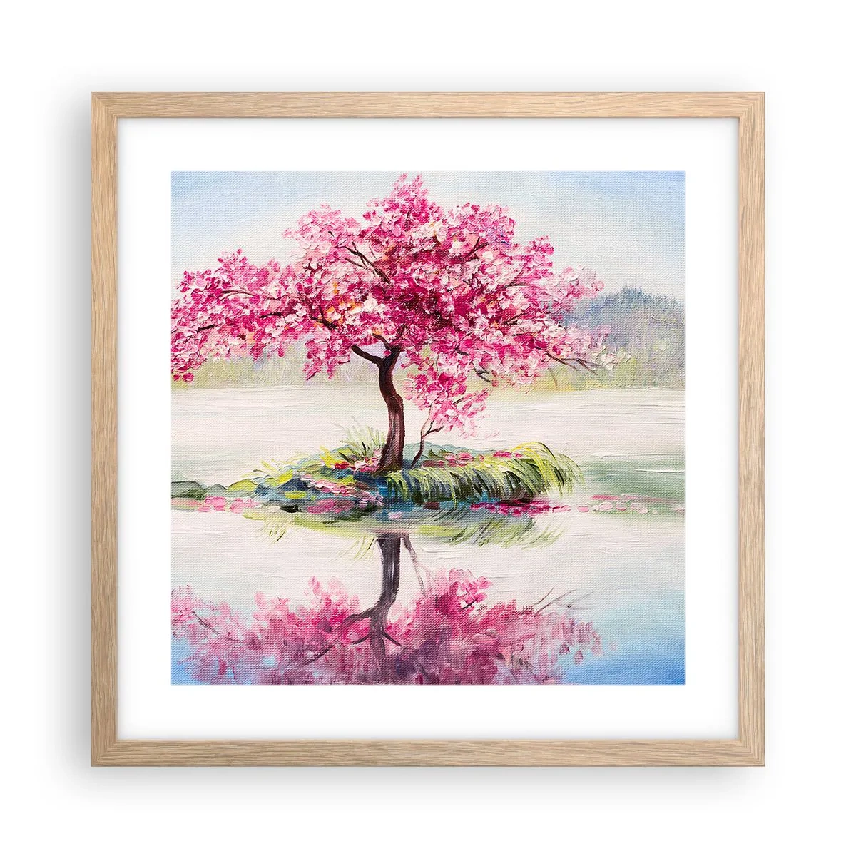 Pôster com moldura de carvalho claro - A festa da Primavera - 40x40 cm