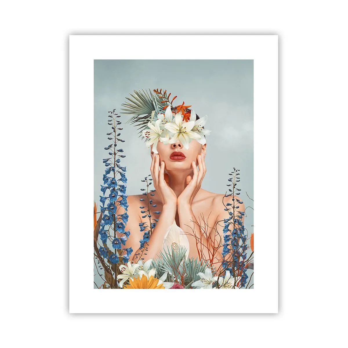 Pôster - Mulher – flor - 30x40 cm