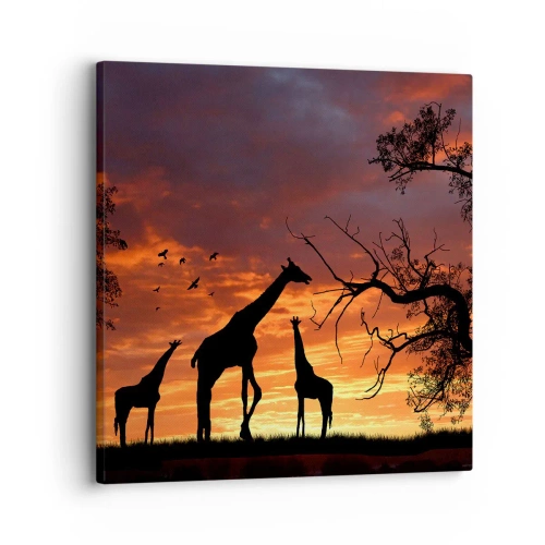 Quadro em tela - Um pequeno jantar com seus entes queridos - 30x30 cm