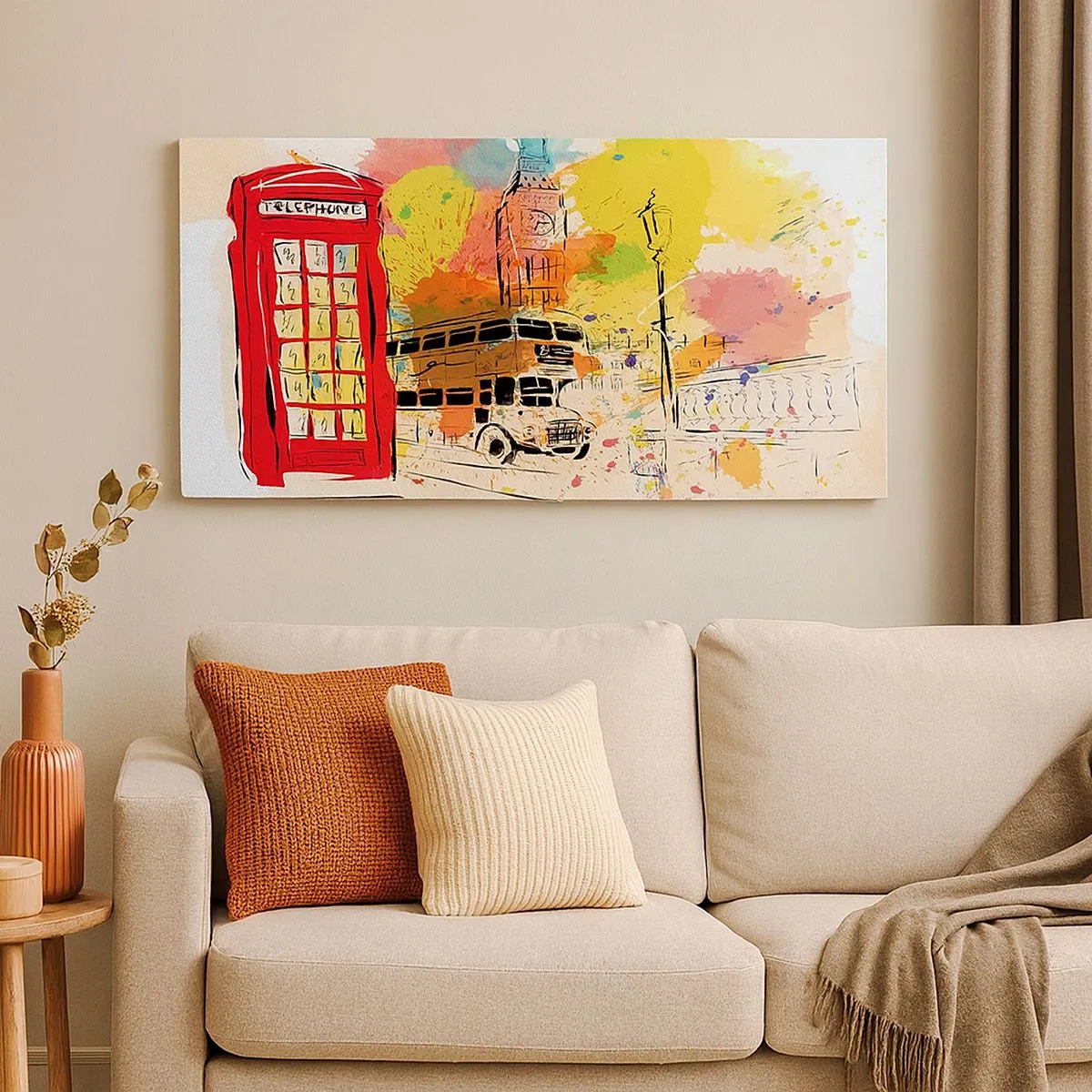 Quadro em tela - A cidade da variedade - 100x40 cm