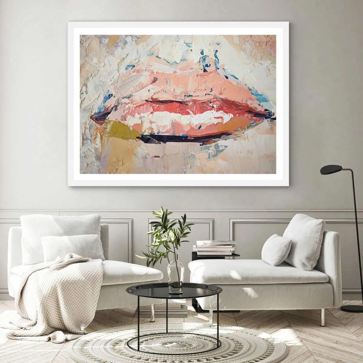 Pôster em moldura branca - Desperta os sentidos - 40x30 cm