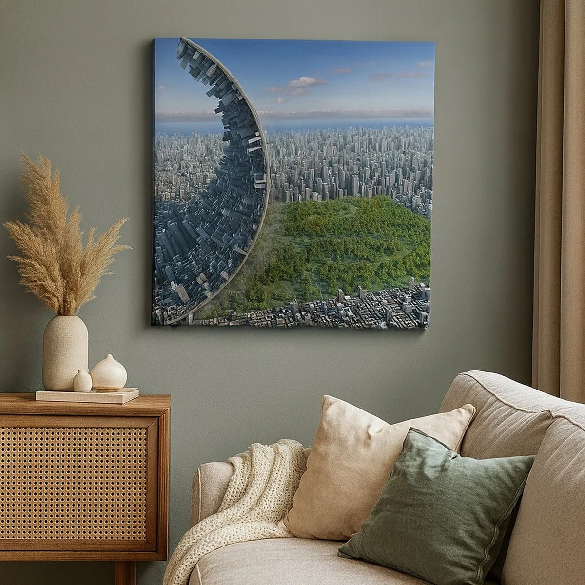 Quadro em tela - A natureza é eterna - 30x30 cm