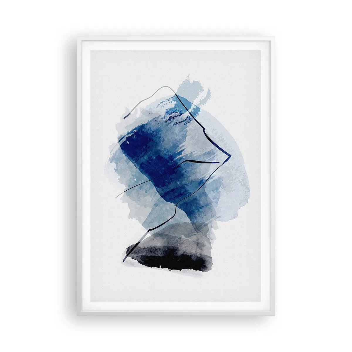 Pôster em moldura branca - Iceberg - 70x100 cm