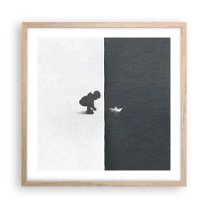 Pôster com moldura de carvalho claro - Grande expedição - 50x50 cm