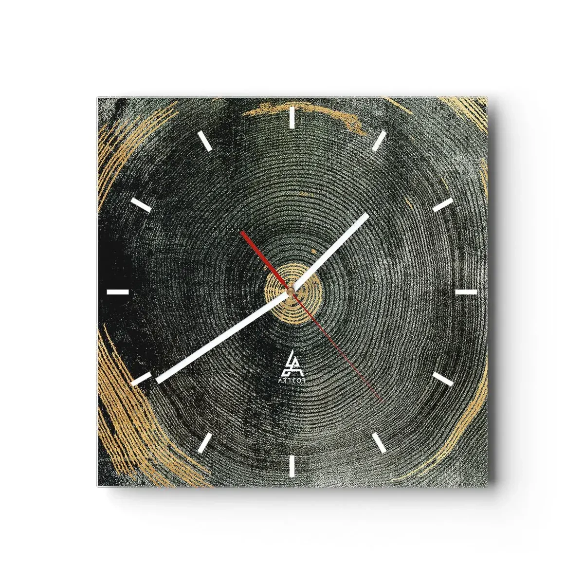 Relógio de parede - Relógio em vidro - Mudança e persistência - 40x40 cm