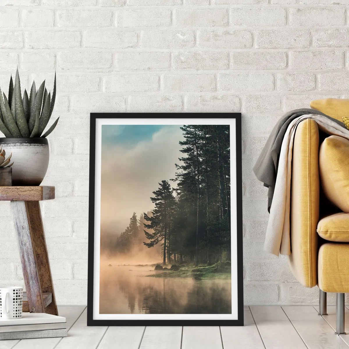 Pôster com moldura preta - O nascimento do dia - 70x100 cm