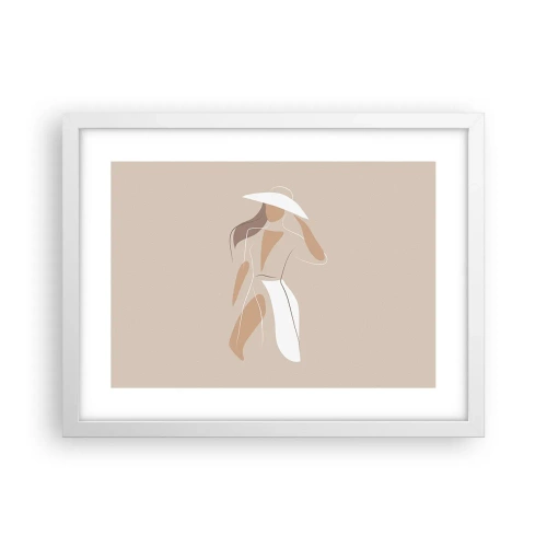 Pôster em moldura branca - A moda é diversão - 40x30 cm