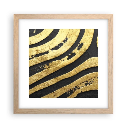 Pôster com moldura de carvalho claro - Tudo flui - 30x30 cm