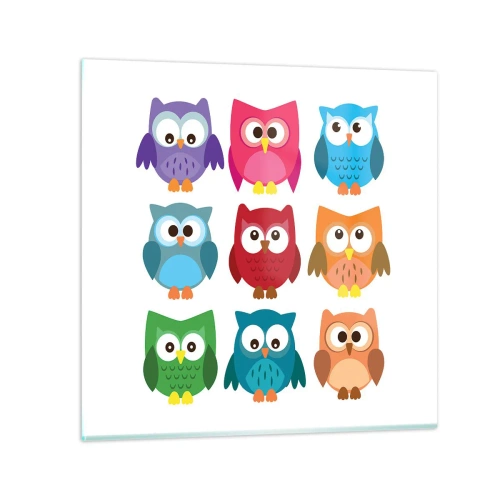 Quadro em vidro - As diferenças podem ser divertidas - 70x70 cm