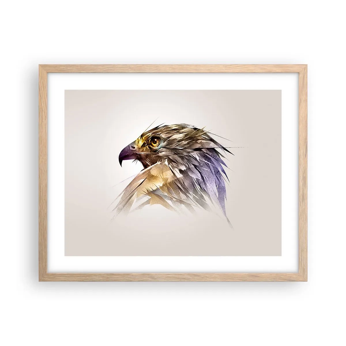 Pôster com moldura de carvalho claro - Retrato de um guerreiro - 50x40 cm