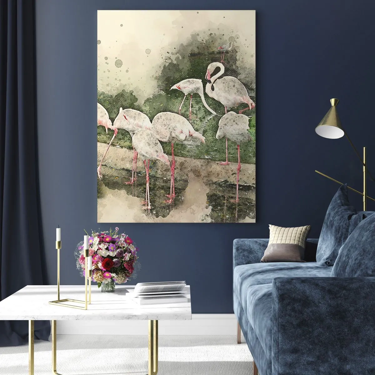 Quadro em vidro - Sonho exótico - 50x70 cm