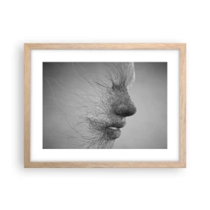 Pôster com moldura de carvalho claro - Espírito do vento - 40x30 cm