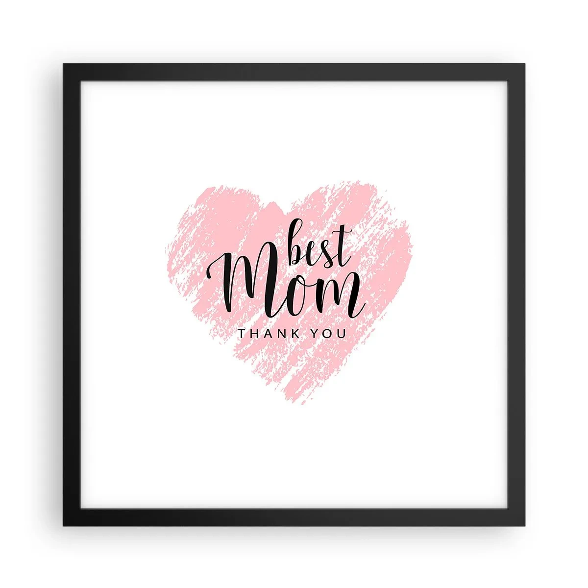 Pôster com moldura preta - Sempre o momento certo - 40x40 cm