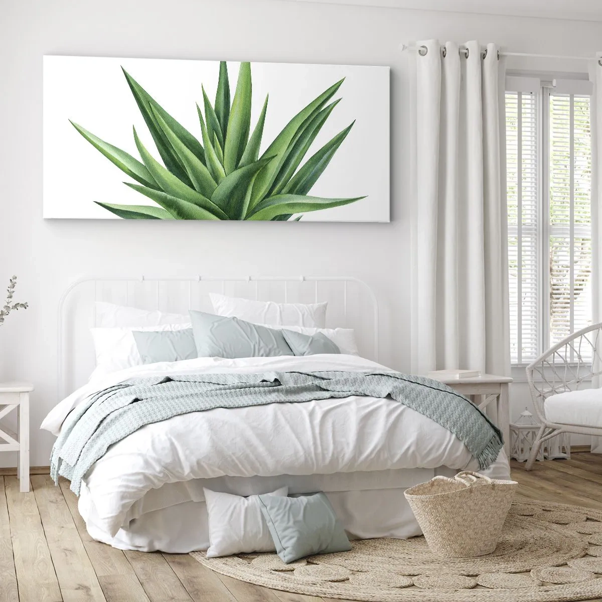 Quadro em tela - Verde – força – vida - 100x40 cm