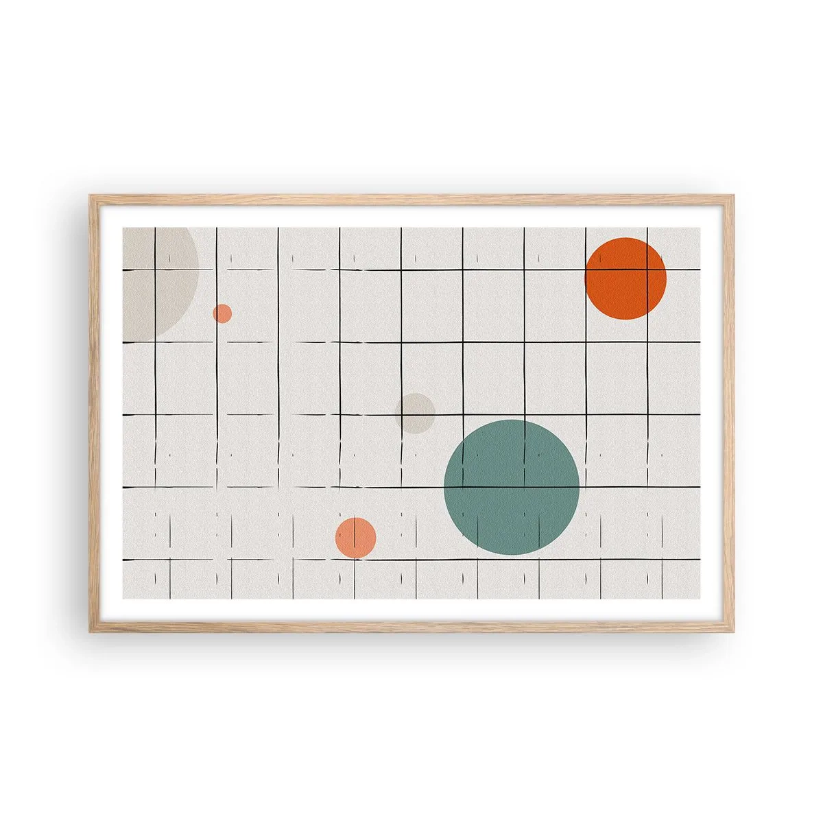 Pôster com moldura de carvalho claro - Encurralado. Nós ou eles? - 91x61 cm