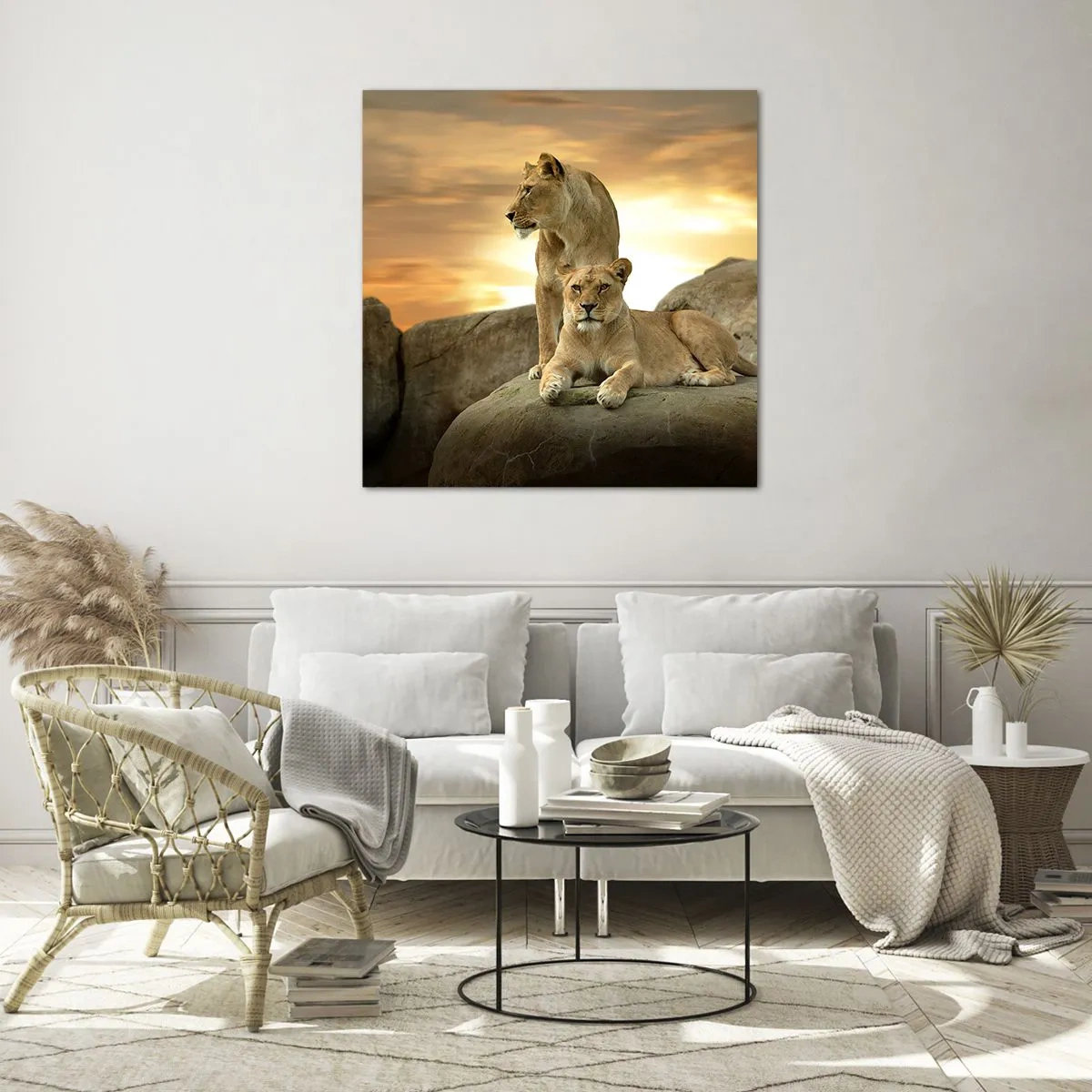 Quadro em vidro - Majestade real - 30x30 cm