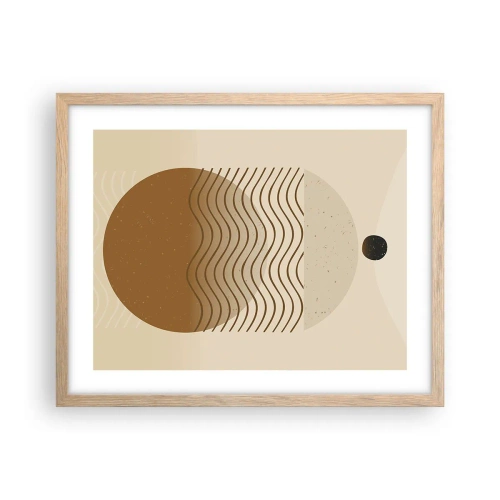 Pôster com moldura de carvalho claro - Sobre a origem das figuras geométricas - 50x40 cm