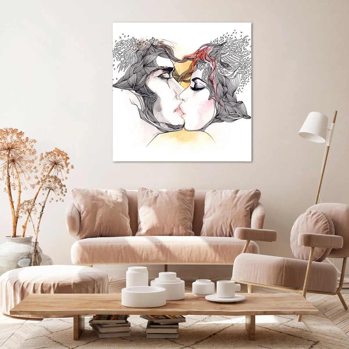 Quadro em tela - O mundo não existe - 60x60 cm