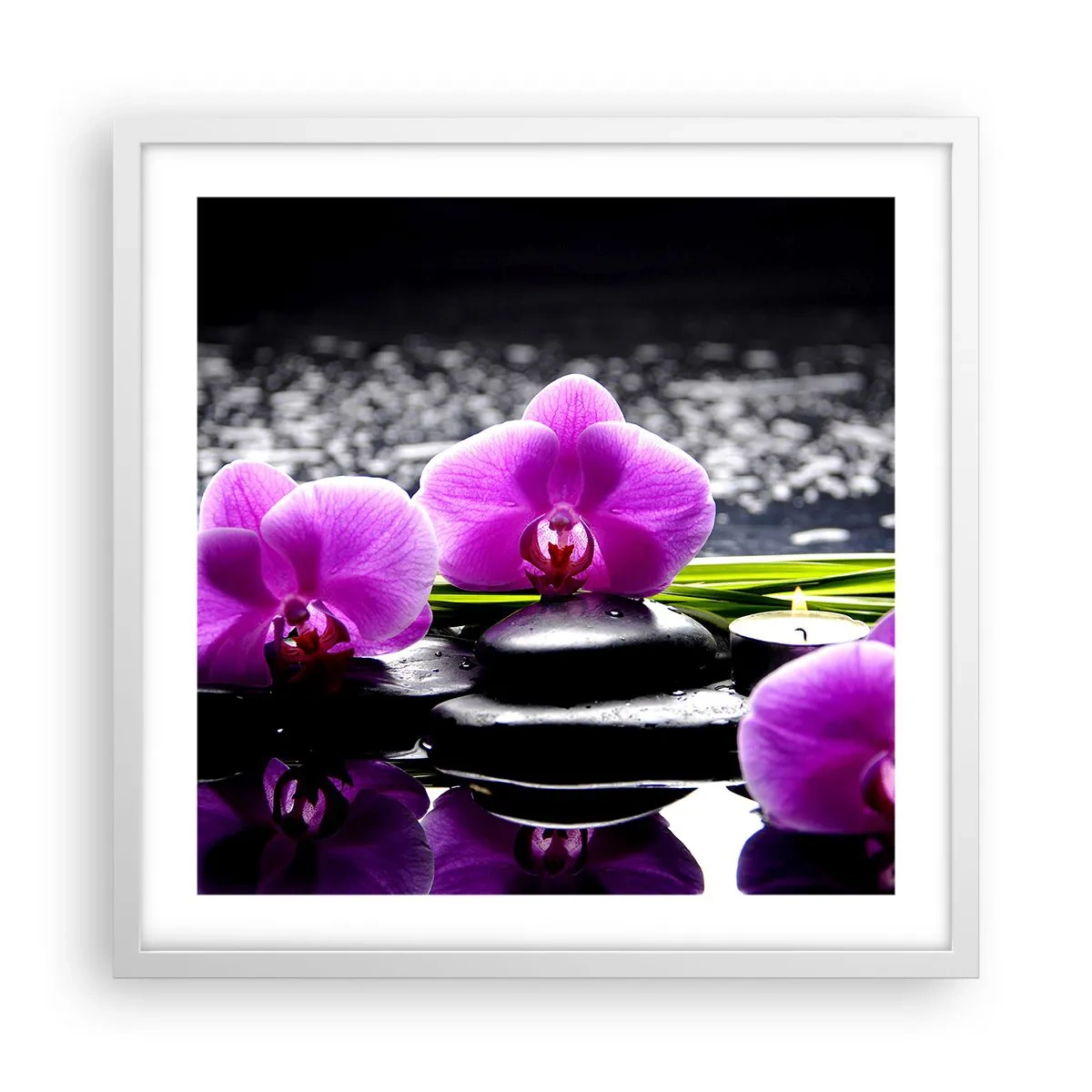 Pôster em moldura branca - Afogar-se na paz e sossego - 50x50 cm