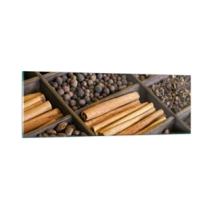 Quadro em vidro - Um tesouro de aromas - 90x30 cm