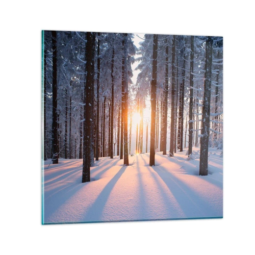 Quadro em vidro - Preto no branco - 60x60 cm