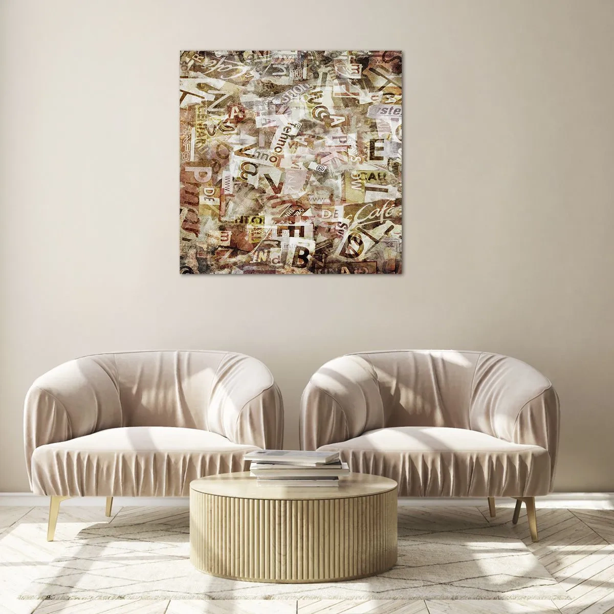 Quadro em vidro - Unificando a conversa fiada - 30x30 cm