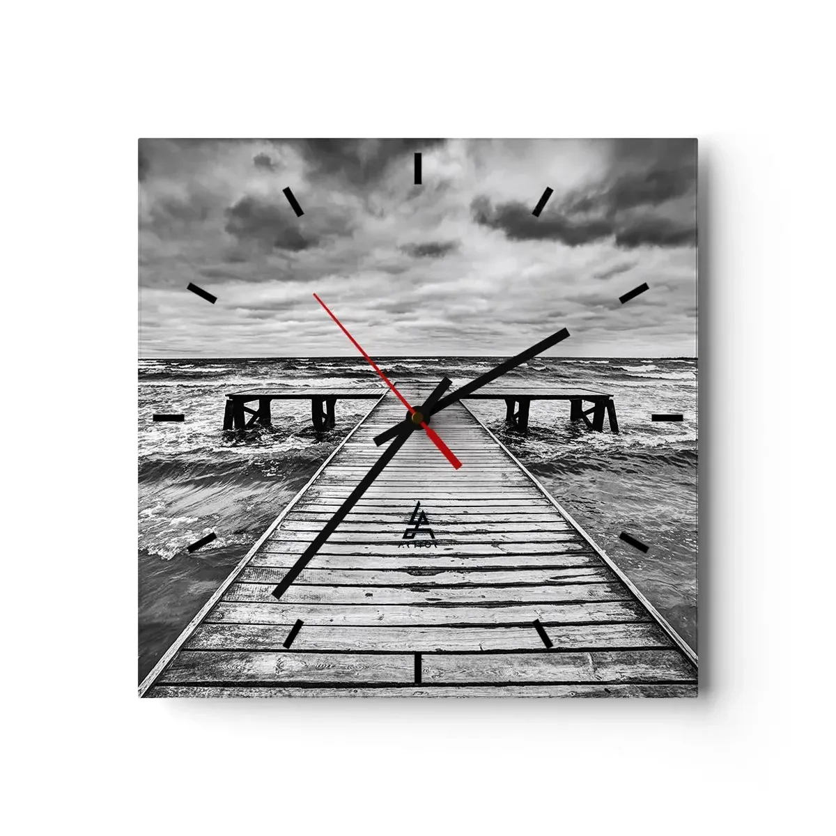 Relógio de parede - Relógio em vidro - Estou à espera do vento, que vai dispersar... - 40x40 cm