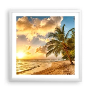 Pôster em moldura branca - Eterno verão, férias eternas - 50x50 cm