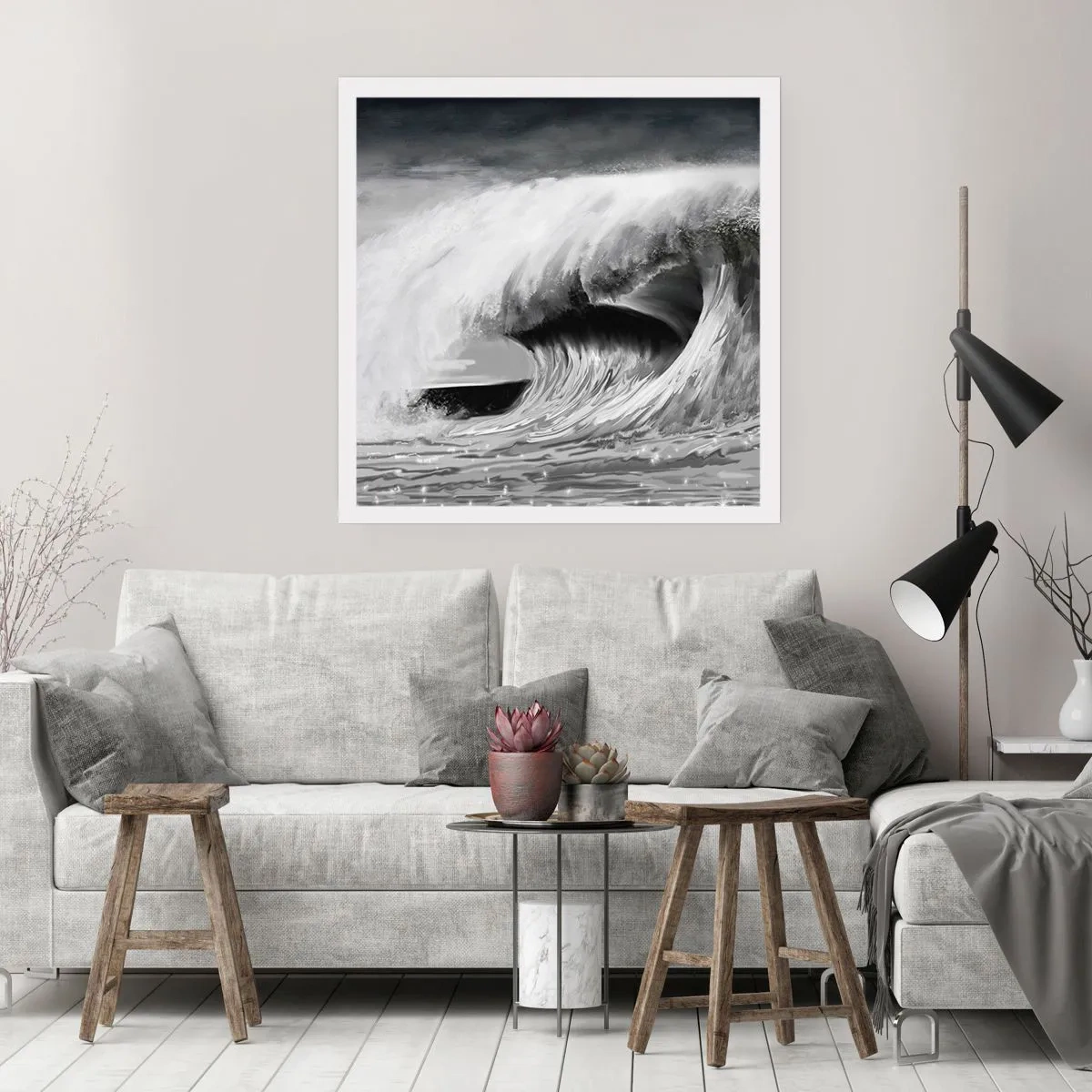 Pôster - A ira do oceano - 30x30 cm